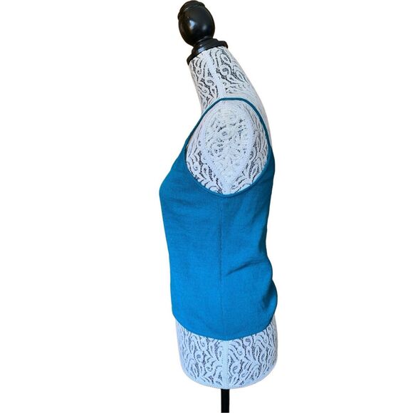 St. John Santana Knit Spaghetti Strap Tank Spruce Green Size S - Picture 4 of 12